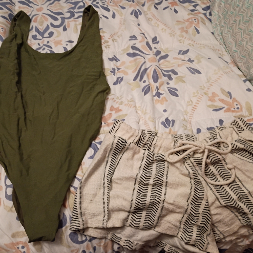 Aerie Olive Green One Piece Swimsuit
